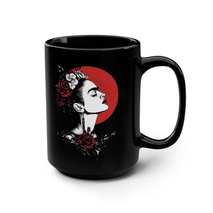 Frida Kahlo – Schwarze Kaffeetasse – 425 ml