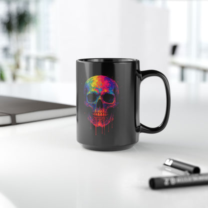 Totenkopf - Schwarze Kaffeetasse - 15oz