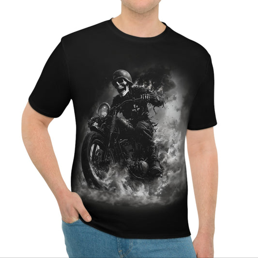Biker-T-Shirt | Ausgefallenes Motorrad-Grafik-T-Shirt für Fahrer 