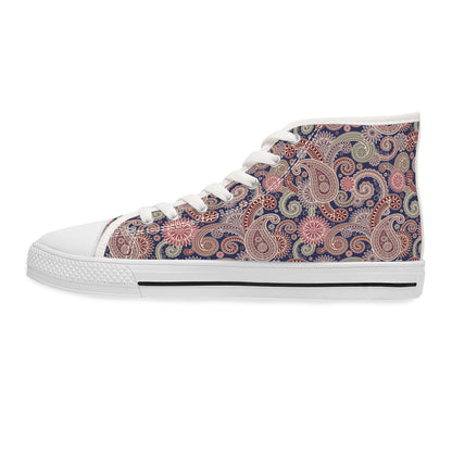 Paisley Dream High Top Sneakers für Damen – Stylisch &amp; Fun