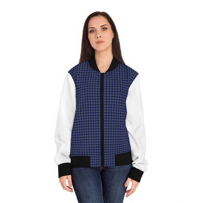 Strukturiertes Blau – Bomberjacke, schickes Design für den Alltagsstil