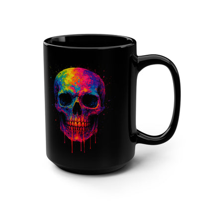 Totenkopf - Schwarze Kaffeetasse - 15oz