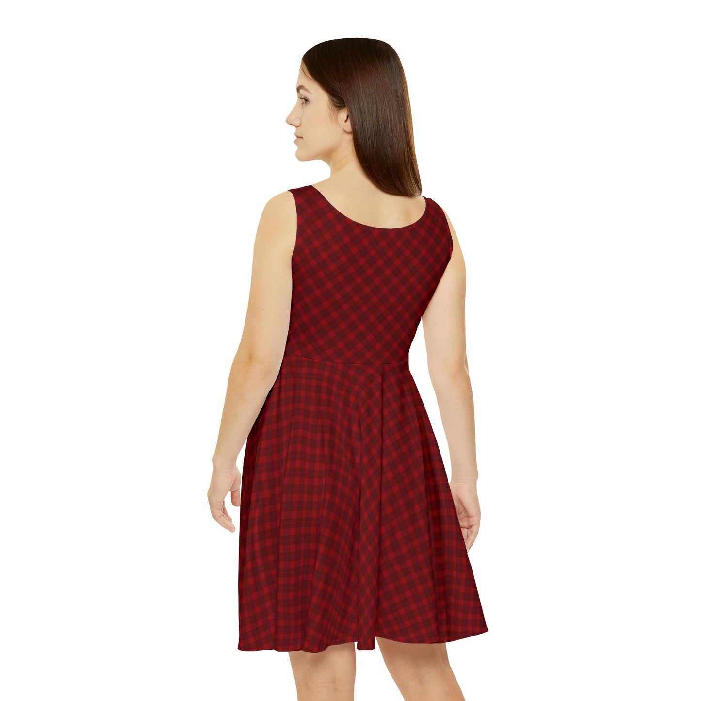 RED PLAIDIE – Skaterkleid für Damen – Perfekt für Frühlingsveranstaltungen und Freizeitkleidung 