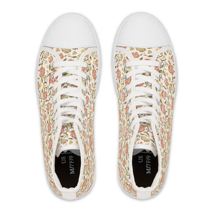 Peach Tree Bloom High Top Sneakers für Damen – Stylisch &amp; Fun