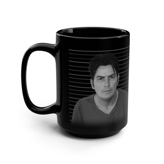 Charlie – Mug Shot Schwarze Kaffeetasse – 15oz 