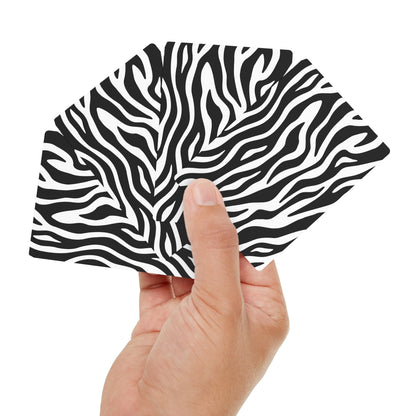 Pokerkarten-Set mit Zebra-Print – Premium-Spieldeck für Spieleabende 