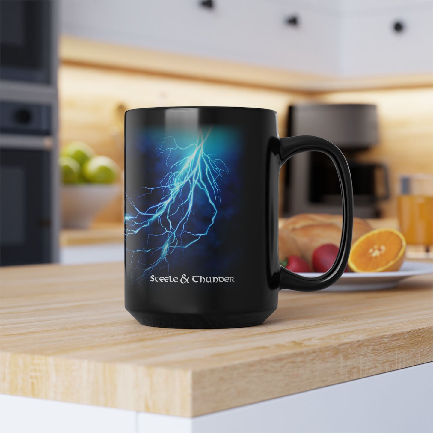 Odin – Iron &amp; Thunder Kollektion – Schwarze Kaffeetasse – 425 ml 