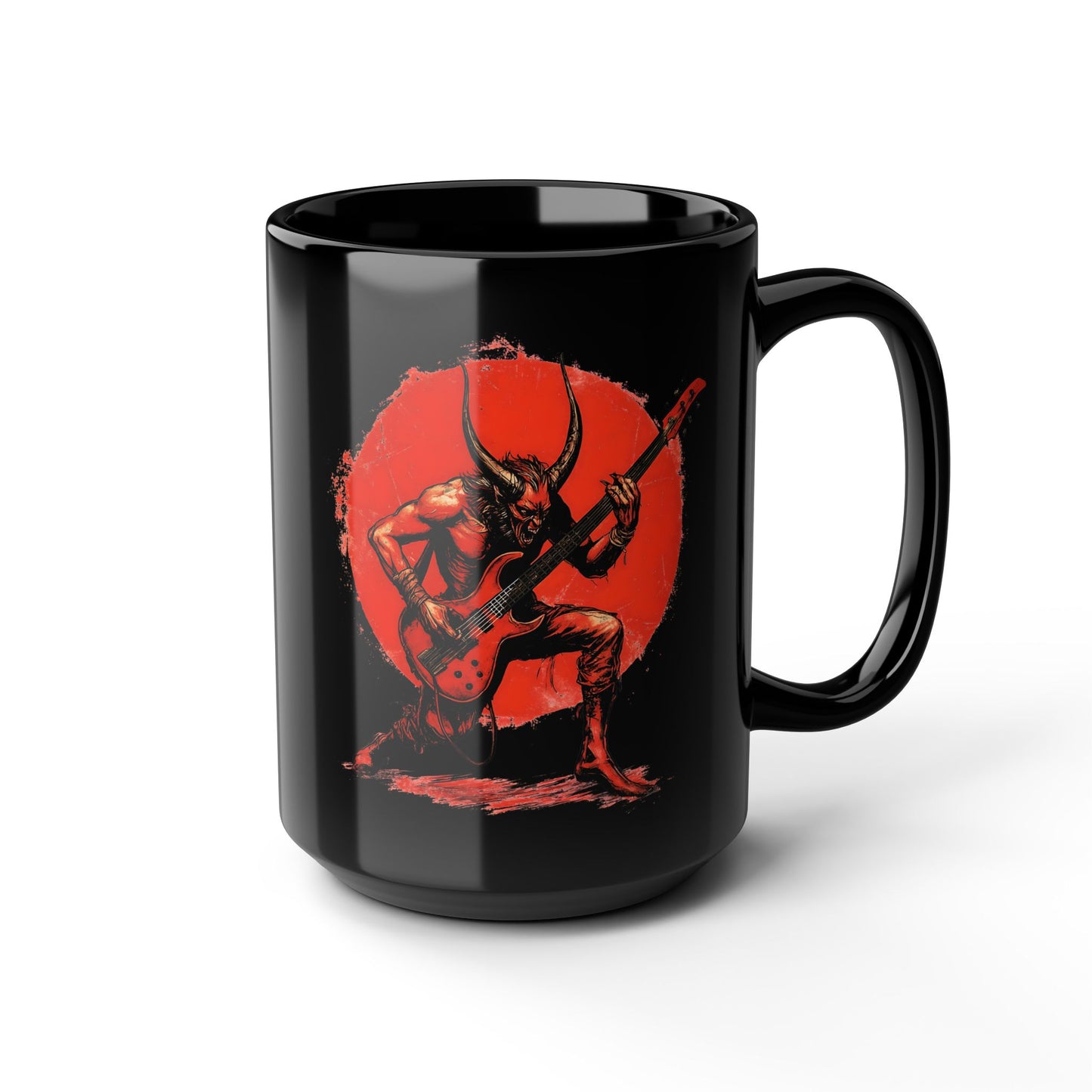 METAL DEMON - Schwarze Kaffeetasse - 15oz