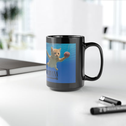 PURRVANA - MEOWVERMIND  - Black Coffee Mug - 15oz
