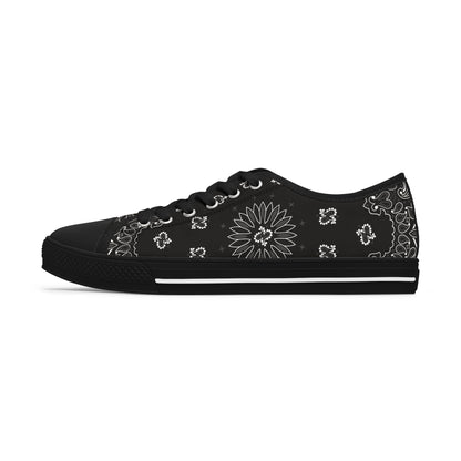 Low Top Sneakers für Damen - SCHWARZES BANDANA
