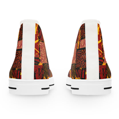 African Summer - High Top Sneakers für Damen – Stylisch & Fun