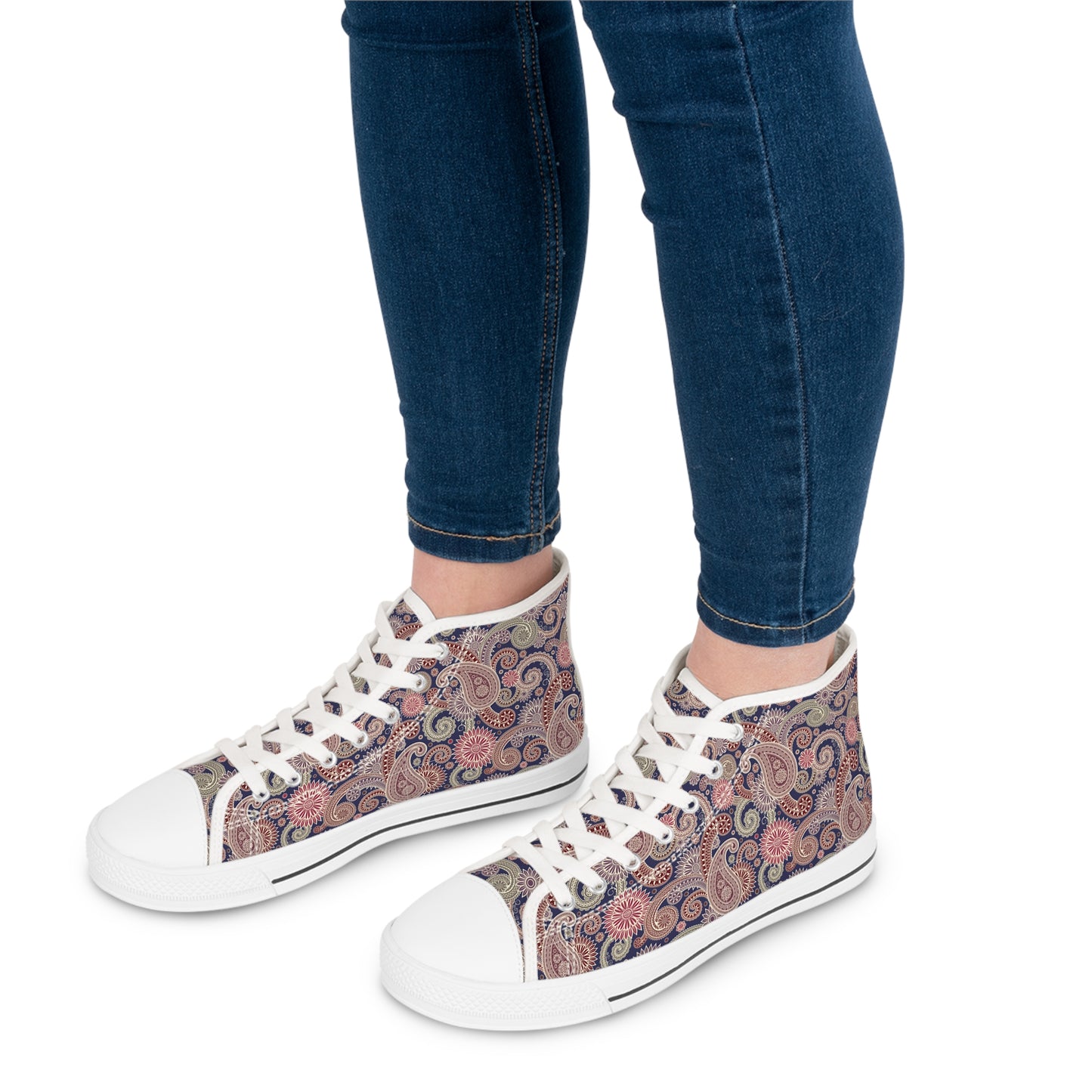 Paisley Dream High Top Sneakers für Damen – Stylisch &amp; Fun