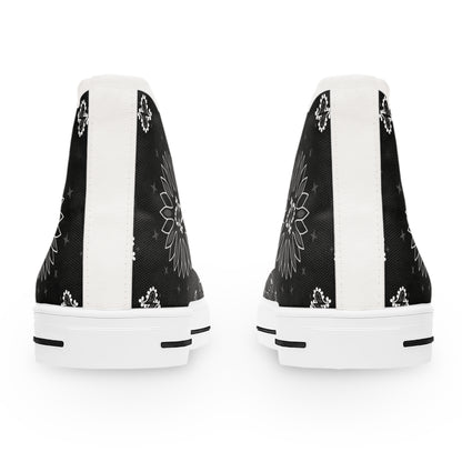 Schwarze Bandana High Top Sneakers für Damen – Stylisch & Fun