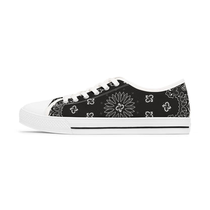 Low Top Sneakers für Damen - SCHWARZES BANDANA