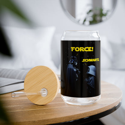 Star Wars – Darth Vader vs. Dark Helmet – Trinkglas mit Motiv | 473 ml mit Strohhalm | Perfektes Geschenk für Fans 