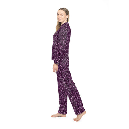 Elegantes Satin-Pyjama-Set für Damen von Purple Ivy – luxuriöse Nachtwäsche für Komfort und Stil
