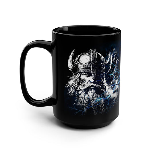 Ocean King – Iron &amp; Thunder Kollektion – Schwarze Kaffeetasse – 425 ml 