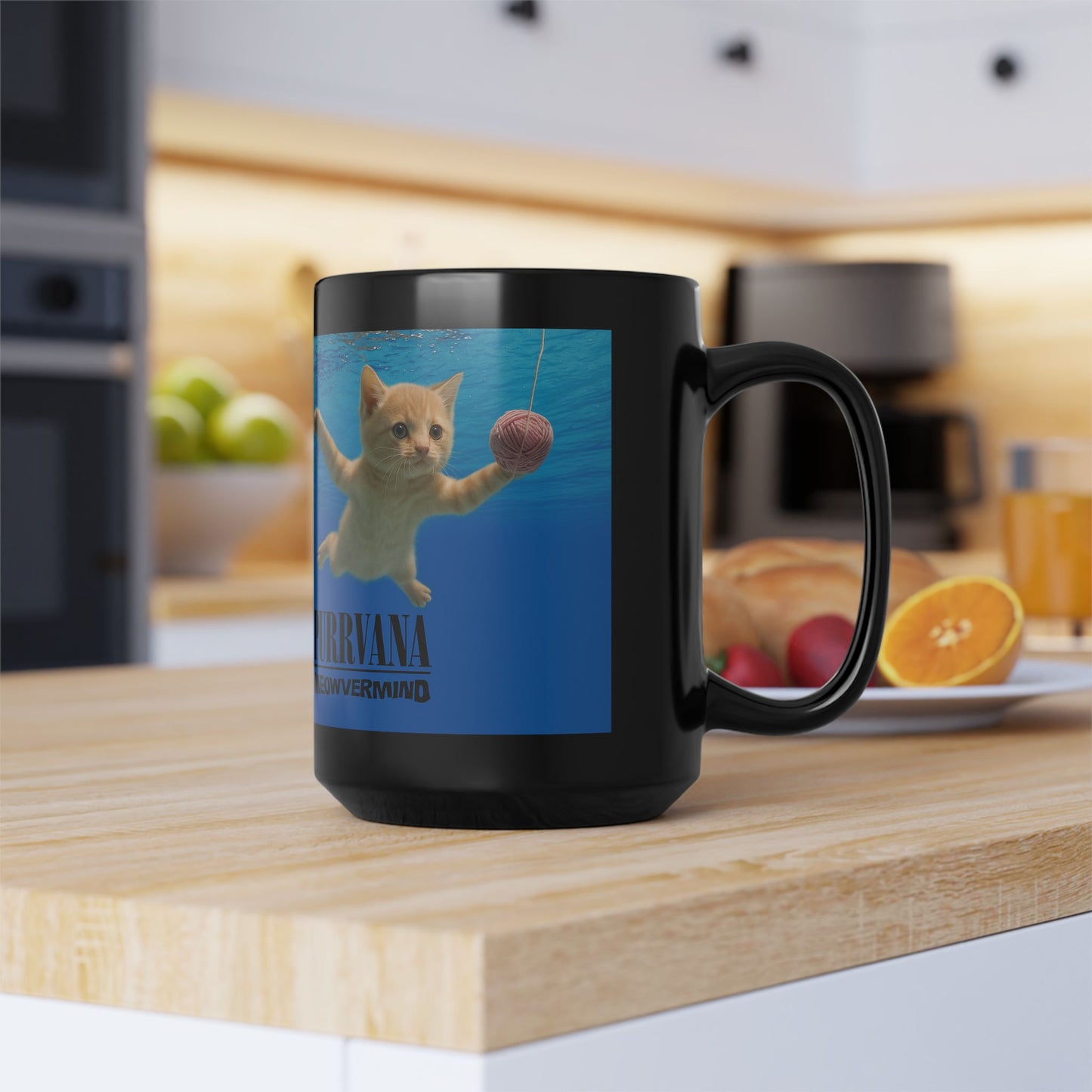 PURRVANA - MEOWVERMIND  - Black Coffee Mug - 15oz