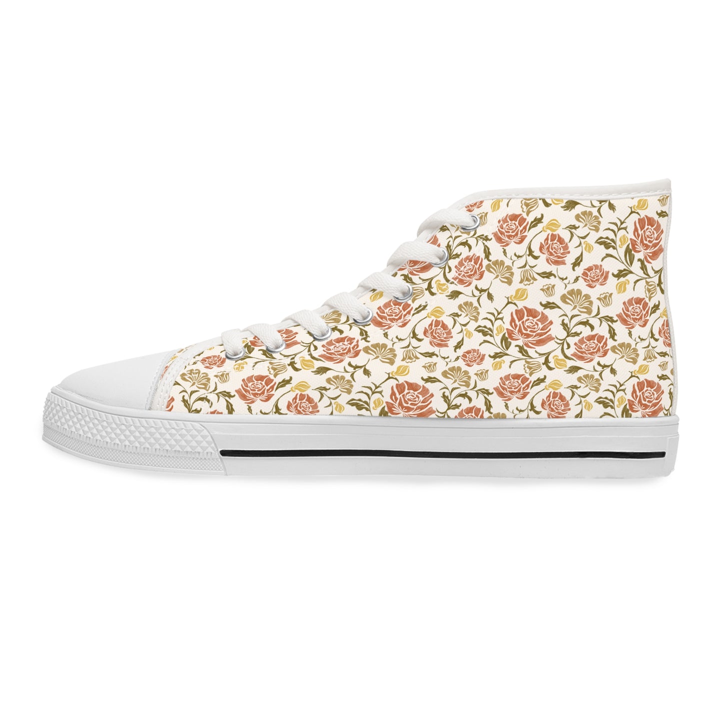 Peach Tree Bloom High Top Sneakers für Damen – Stylisch &amp; Fun