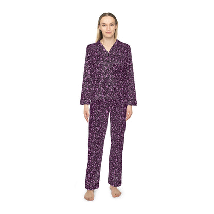 Elegantes Satin-Pyjama-Set für Damen von Purple Ivy – luxuriöse Nachtwäsche für Komfort und Stil