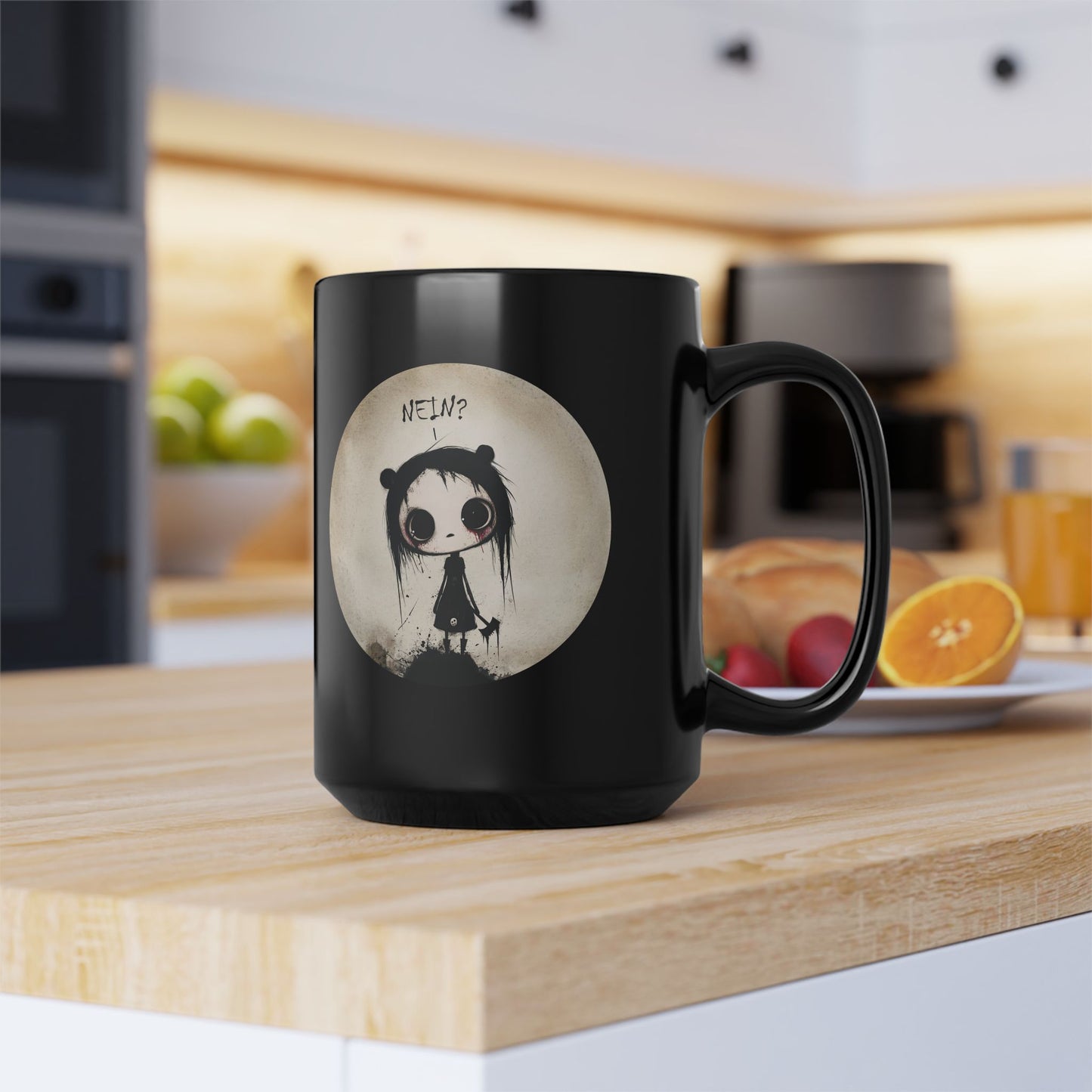 Gothic NIEN? - Schwarze Kaffeetasse - 15oz