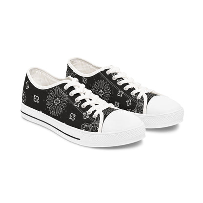 Low Top Sneakers für Damen - SCHWARZES BANDANA
