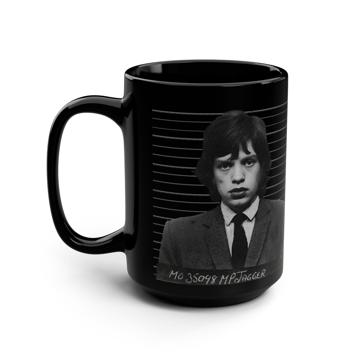 Mick – Mug Shot Schwarze Kaffeetasse – 15oz 