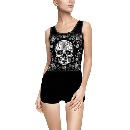 Women's Vintage Swimsuit - Skully