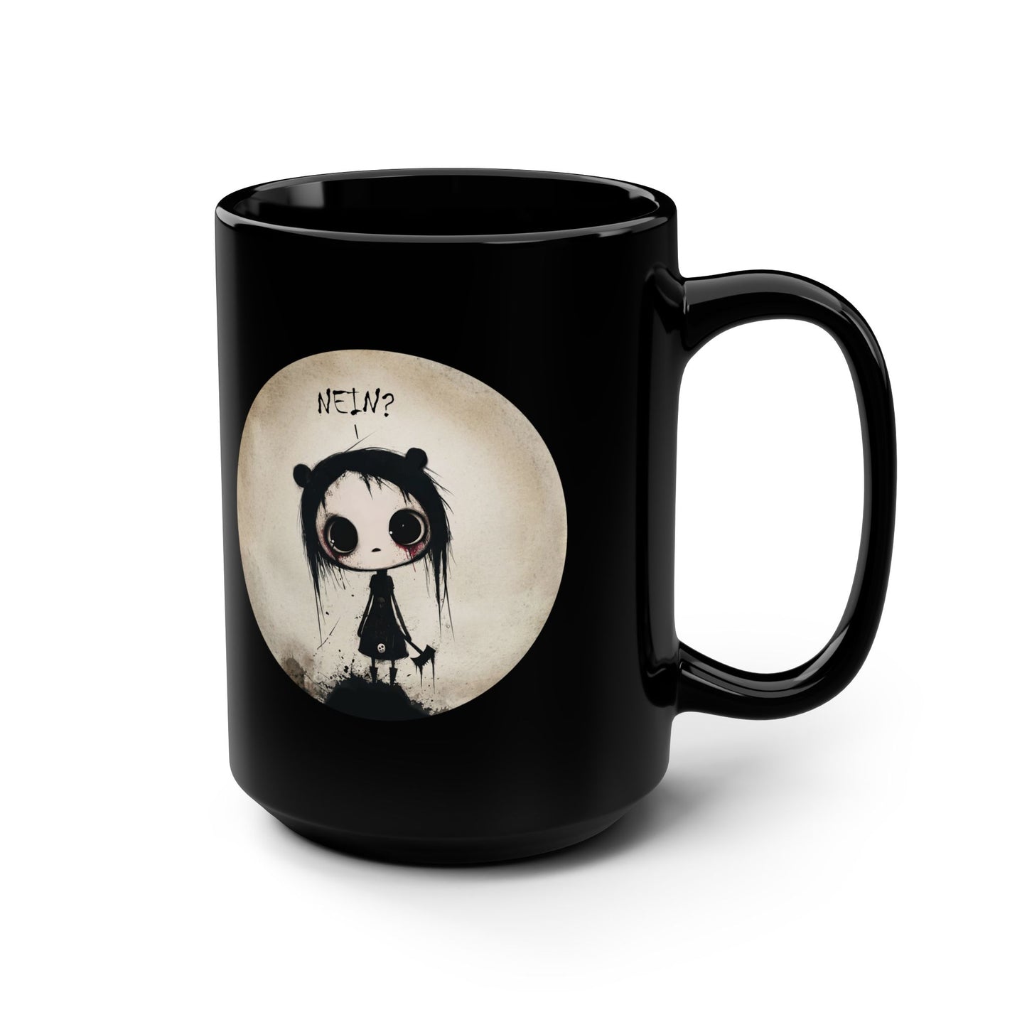 Gothic NIEN? - Schwarze Kaffeetasse - 15oz