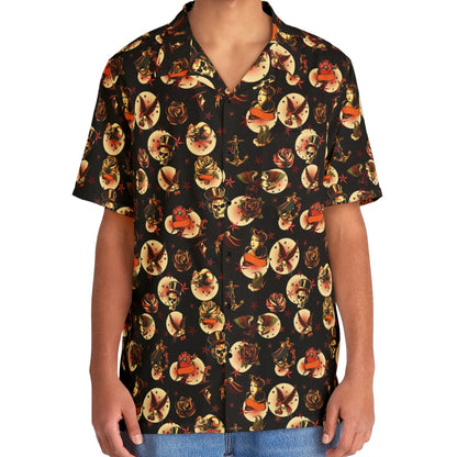 Vintage Tattoos - Men's Hawaiian Shirt - Beach Vibe Summer Gear