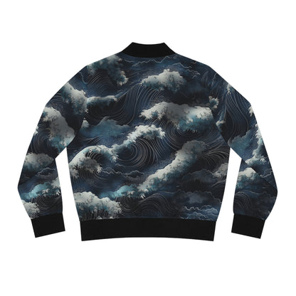 Ocean Waves - Damen Bomberjacke - Schickes Design für den Alltag