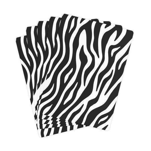 Pokerkarten-Set mit Zebra-Print – Premium-Spieldeck für Spieleabende 