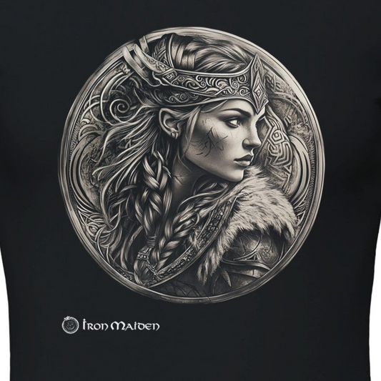 Das Valkyrie-Emblem – Iron Maiden Kollektion – Premium Damen-T-Shirt mit Rundhalsausschnitt | Bella + Leinwand 6004
