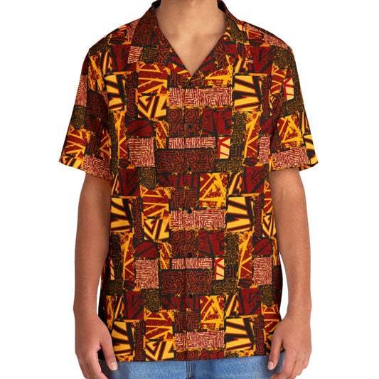 Afrikanisches Sommer-Hawaiihemd für Herren – Beach Vibe Sommerausrüstung