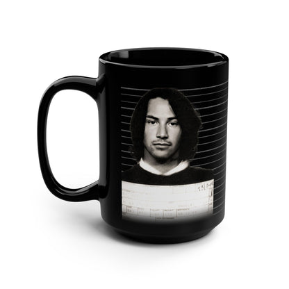 Keanu – Mug Shot Schwarze Kaffeetasse – 15oz 