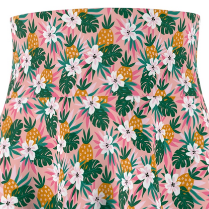 Tropical Pineapple – Skaterrock für Damen – Perfekt für den Sommerurlaub und Freizeitausflüge 