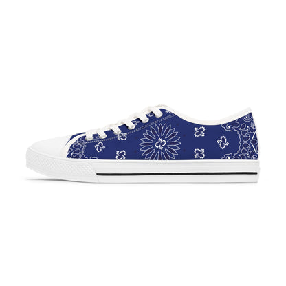 Women's Low Top Sneakers - Blue BANDANA