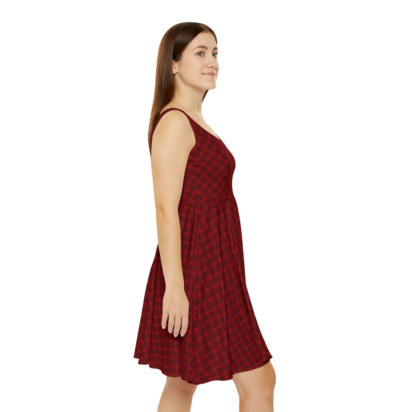 RED PLAIDIE – Skaterkleid für Damen – Perfekt für Frühlingsveranstaltungen und Freizeitkleidung 
