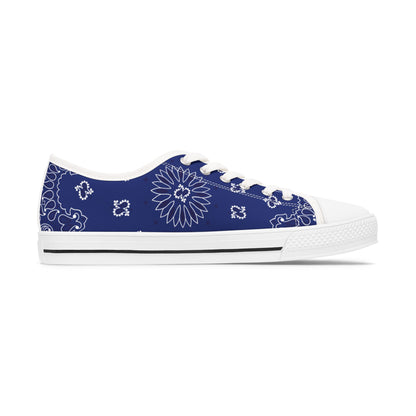 Women's Low Top Sneakers - Blue BANDANA