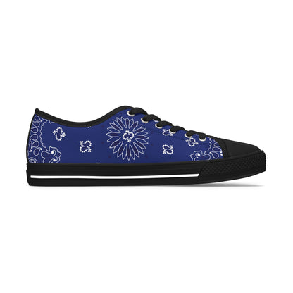 Women's Low Top Sneakers - Blue BANDANA
