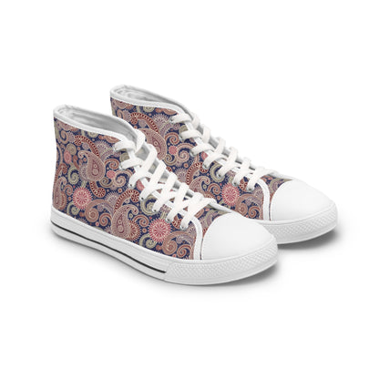 Paisley Dream High Top Sneakers für Damen – Stylisch &amp; Fun