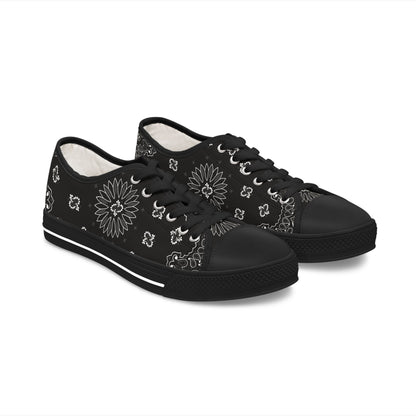 Low Top Sneakers für Damen - SCHWARZES BANDANA