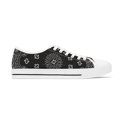 Low Top Sneakers für Damen - SCHWARZES BANDANA