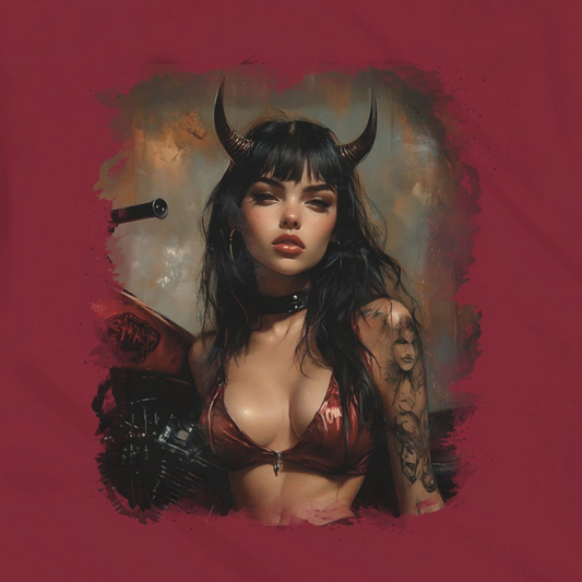 Heaven's Vixen – Rot – Schweres Unisex-T-Shirt mit Rundhalsausschnitt | Gildan® 5000