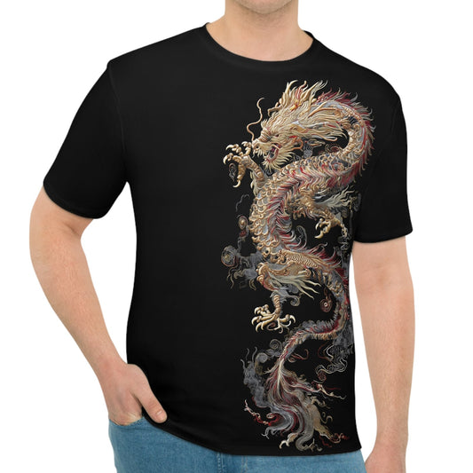 Golden Dragon - T-Shirt mit Grafik für Reiter