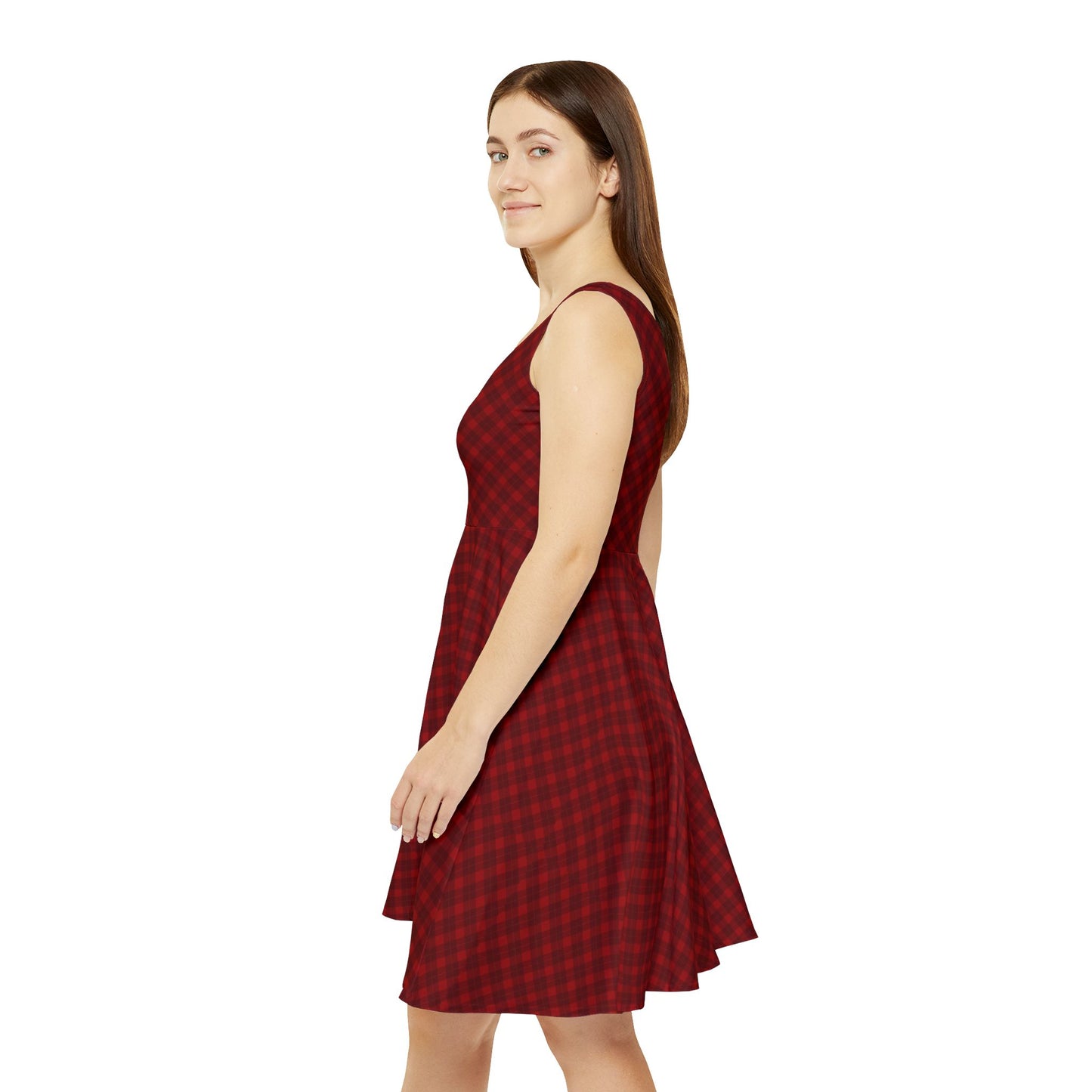 RED PLAIDIE – Skaterkleid für Damen – Perfekt für Frühlingsveranstaltungen und Freizeitkleidung 