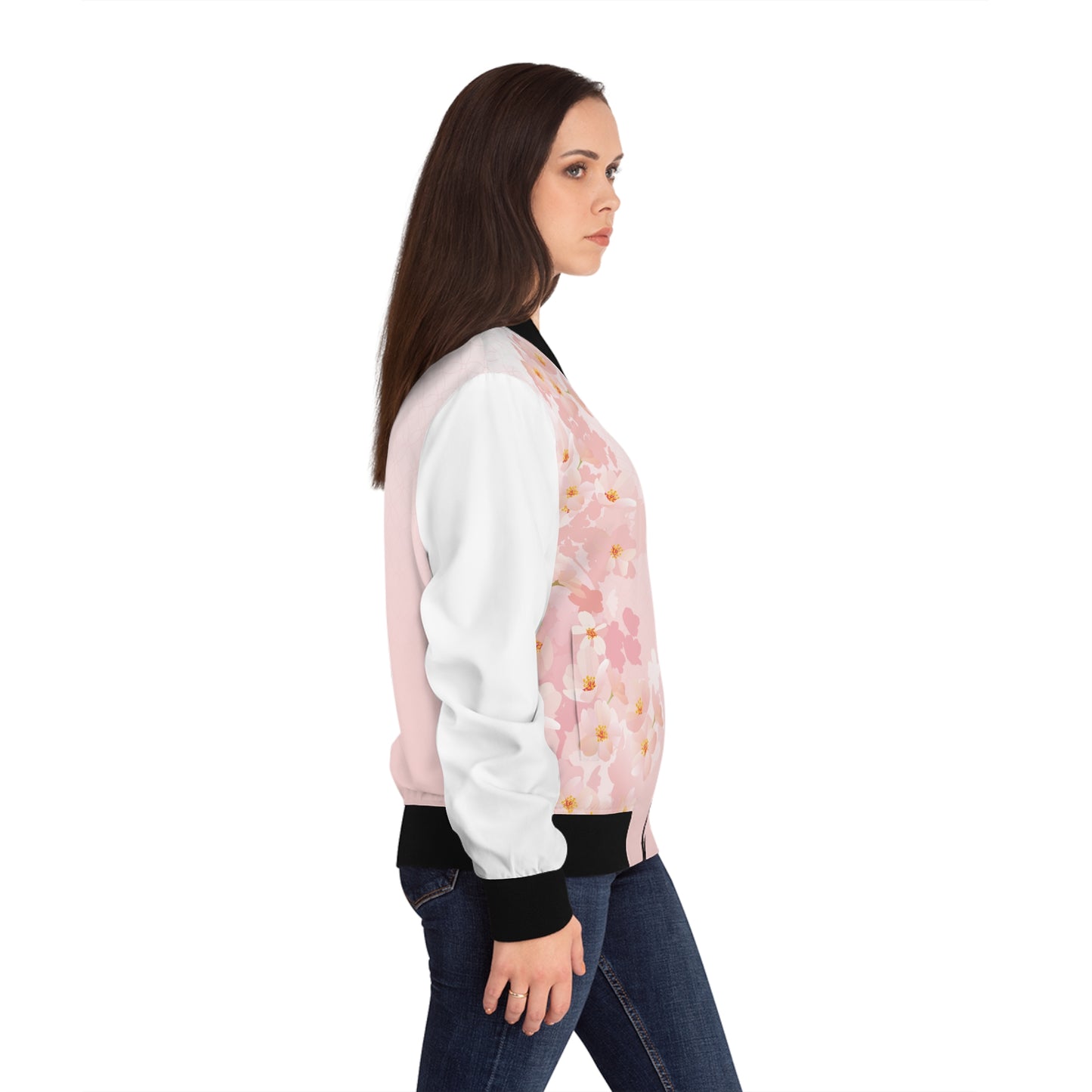 Schicke Cherry Blossom Bomberjacke für Damen – ein Must-have für die Frühlingsmode