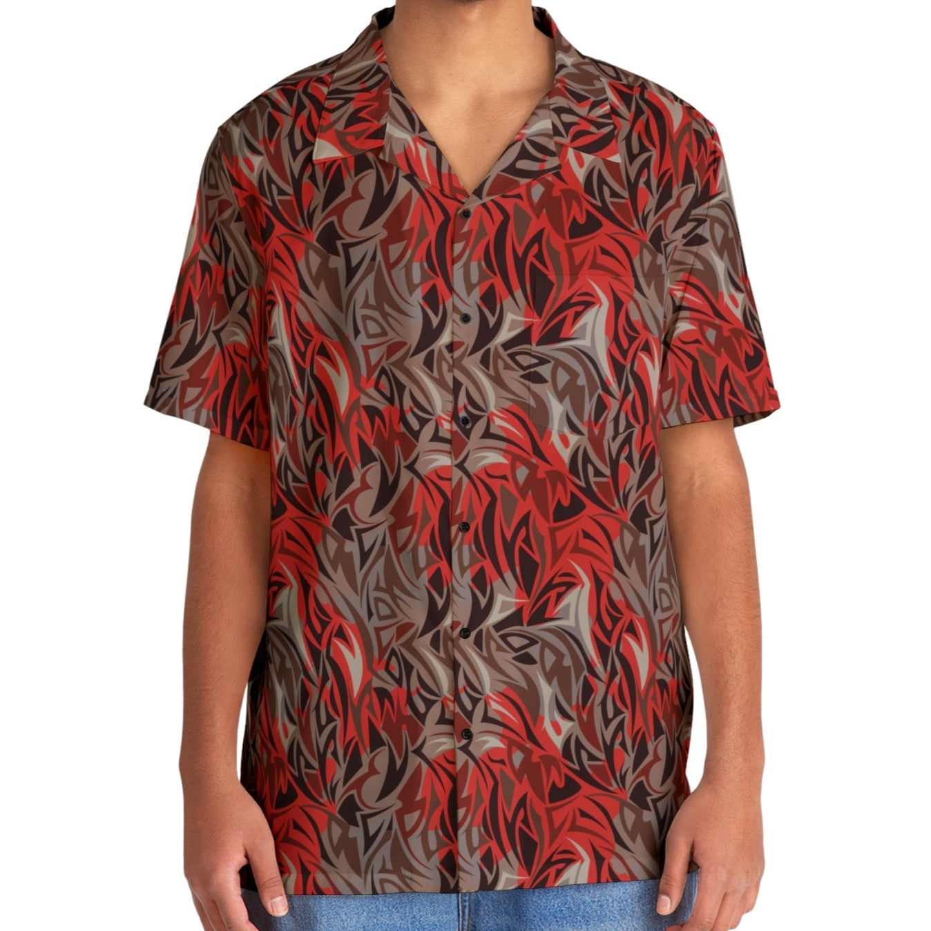 Maori Camo  - Men's Hawaiian Shirt - Beach Vibe Summer Gear