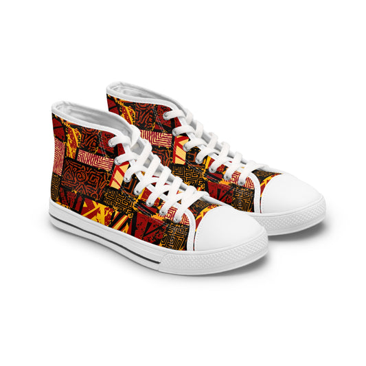 African Summer - High Top Sneakers für Damen – Stylisch & Fun