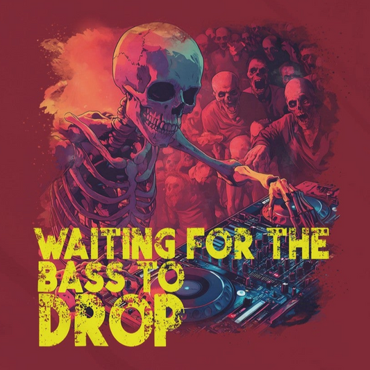 WAITING FOR THE BASS – Schweres Unisex-T-Shirt mit Rundhalsausschnitt | Gildan® 5000